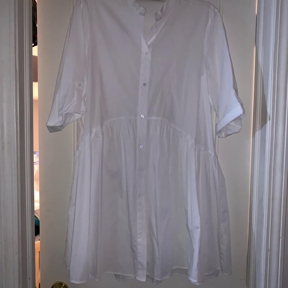 Zara White Shirtdress